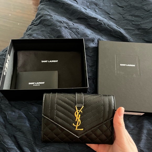 YSL Monogram Small Flap Wallet in Grained Leather - Picture 6 of 6